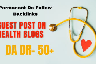 publish health guest post with high authority  backlinks