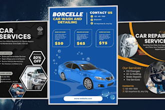 design auto flyers and car wash flyers for you
