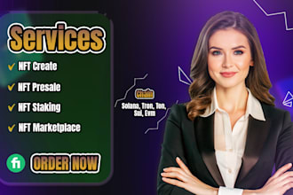 build nft minting, nft staking, nft marketplace, metaverse contracts