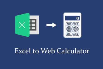 convert excel calculator to online web calculator
