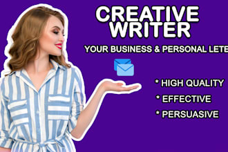 write a business or personal letter, or email