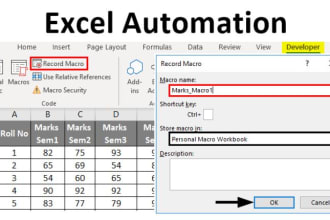 excel automations and put formula in excel sheets