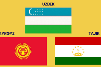 translate english to uzbek, kyrgyz, tajik