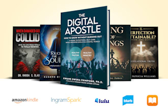 design a christian book cover and ebook cover for KDP and ingramspark