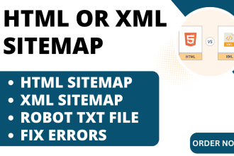 create optimized XML sitemap simple HTML sitemap and robots txt file for website