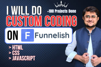 add custom coded sections on funnelish