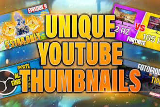design unique youtube thumbnails