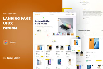 do clean website ui design, web landing page ui ux design