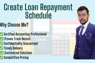 create loan repayment schedule, business loan calculator