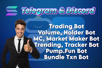 make trading volume bot, pump fun bot, telegram bot with jito bundle on solana