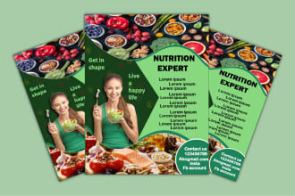 create professional nutrition and business flyer
