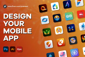 do modern app icon logo for ios and android