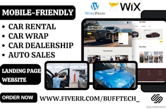 build best car wrap website car detailing car tint limousine car booking website
