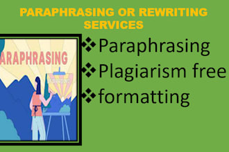 paraphrase or rewrite your document