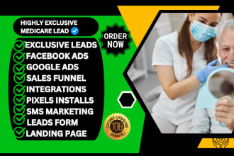 generate exclusive medicare leads through facebook ads, medicare landing page