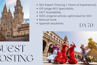 provide white hat SEO guest posts on high da spanish blogs