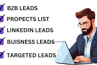 do b2b lead generation and find valid emails from linkedin
