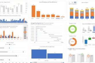 make excel charts, pivot table and dashboard with analysis