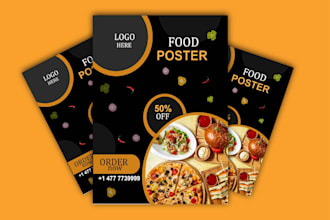 create amazing food poster and restaurant menu design