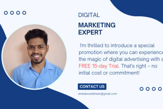 manage google, facebook, linkedin ads for free for the first 15 days
