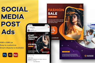 create unique social media post design for your business