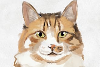 create a digital painting of your pets