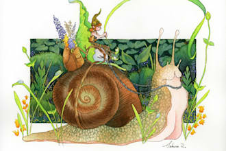 paint you an awesome, magical watercolor and scan it
