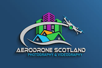 design unique 3d drone camera and photography logo