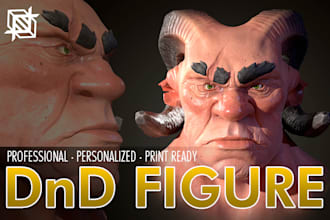 create a miniature or dnd 3d printable