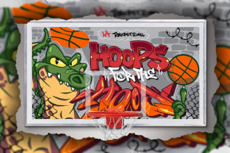 draw digital graffiti for cover album or banner