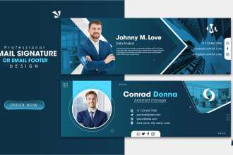 design professional custom email signature, email footer