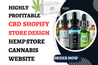 design cbd shopify store, cbd website, cbd, website, cbd store design
