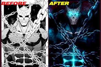 color your manga pages, comics or webtoon in a professional anime