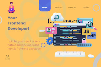 be your react js frontend web developer