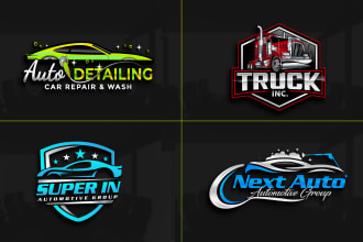 design auto dealership, car logo, car detailing, auto repair and automotive