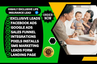 generate exclusive life insurance lead insurance landing page