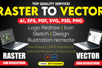 do professional vector tracing and convert raster to vector