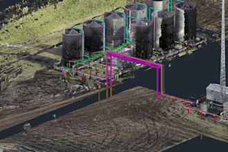 do conversion of point cloud data and laser scan to 3d modelling