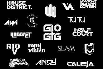 create music band dj producer business logo design