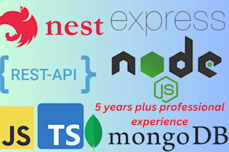 be your expert node js backend developer for developing rest apis