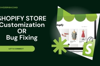 do shopify bug fix coding and theme customization in shopify