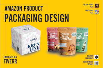 design professional amazon retail packaging