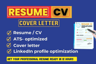 write professional ats resumes, CV writing, and cover letter