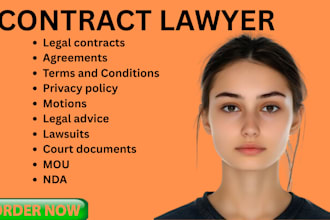 draft legal contract, agreements, terms and conditions, privacy policy, mou, nda