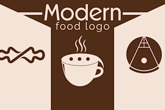 design flat food logo