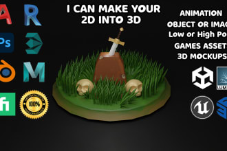 create 3d model any object in blender,maya,revit,sketchup,unreal,unity,