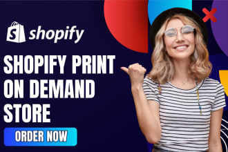 create professional shopify print on demand store and marketing