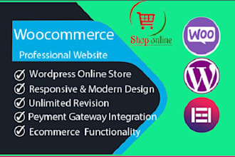 design ecommerce website online store with wordpress woo commerce
