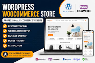 create a wordpress woocommerce online store