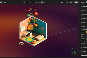 create custom 3d models optimized for threejs, glb and gltf